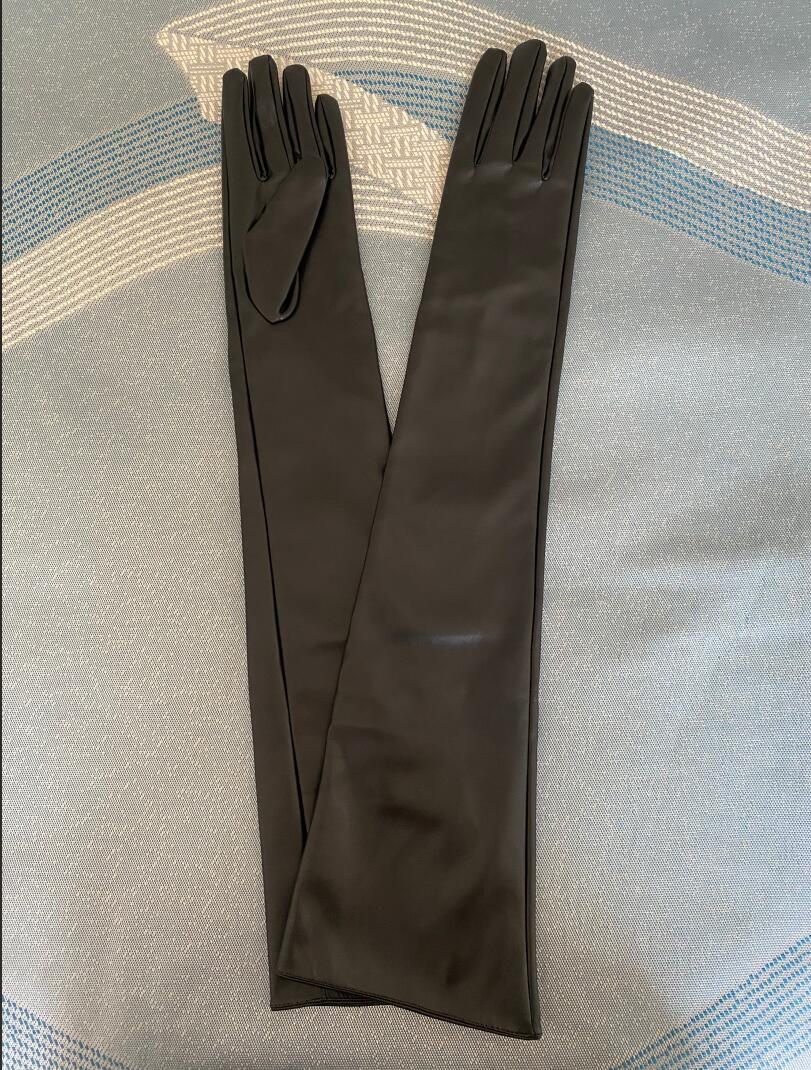 Formal Glove Leather - Women's Runway Fashion Black PU Leather