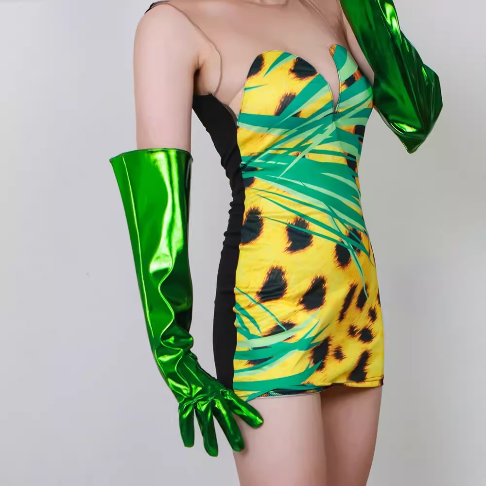 Formal Glove Leather - Women's Runway Fashion PU Leather Shiny