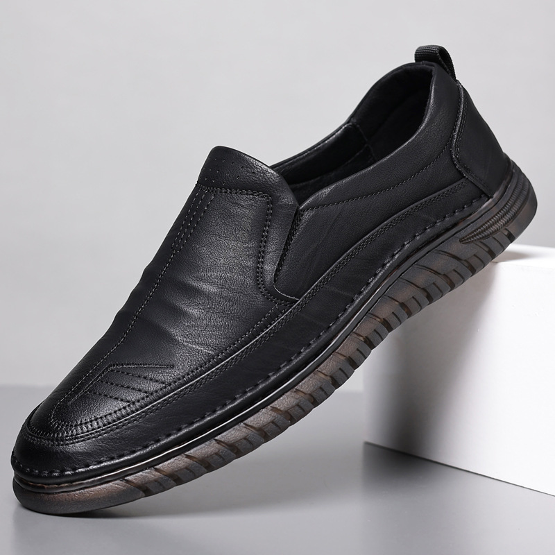 Leather shoes Men's casual sho - Formal Upper Wear Men review and price