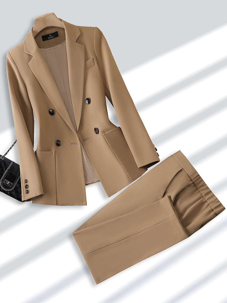 Fashion Ladies Pant Suit Forma - Khaki Formal Wear Men review and price